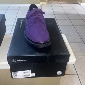 NEW NEW!!!! INC Men Purple Suede Casual Shoes Purple Moccasin Suede Casual Shoes for Men for sale | eBay main image 3
